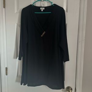 3/4 sleeve black blouse (26/28)